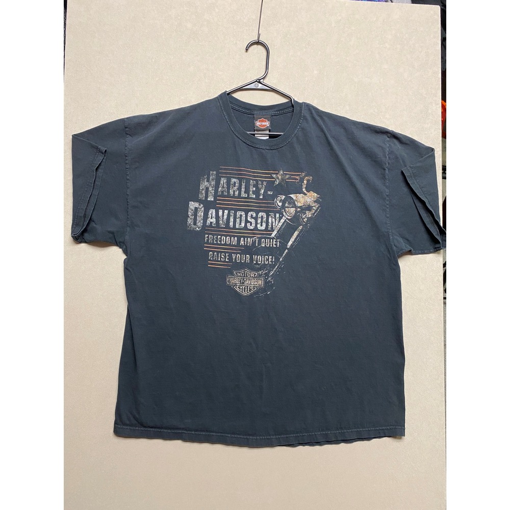 Harley-Davidson T Shirt Mens 3XL Black Laugerman York PA Freedom Aint Quiet USA